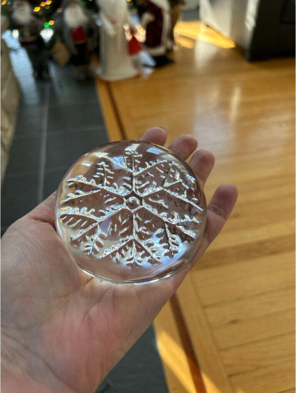 Garanti Cristal Snowflake Paperweight Genuine 24% Lead